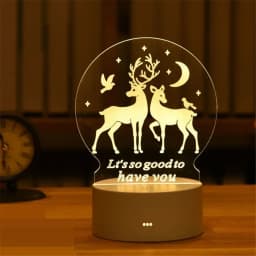 Wedding Birthday Gift Love 3D Acrylic Neon Sign USB Led Lamp Children's Night Lights Table Lamp Valentines Day Bedside Lamp