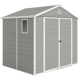 4 X 3ft Garden Shed Tool Storage House with Lockable Door, Gray