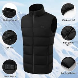 Electric Heated Vest 21 Heating Areas Full Body Warm USB Power Bank 3 Levels Windproof Winter Motorcycle Skiing Coat Men Women