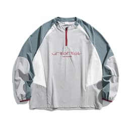 Contrast Color Design Quick Dry Half-zipper Cycling Hoodies Summer Man High Street Outdoor Tactical Long Sleeve Tops