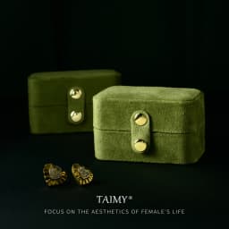 TAIMY Mini Plush Velvet Ring Jewelry Box Portable Travel Storage Case Free Support Custom Logo Service Jewelers Packaging Boxes
