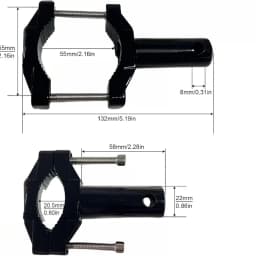 Motorcycle Spotlight Bracket Front Fork Lamp Mount Pole Brackets Headlight Mounting Holder Extension Tube Clamp