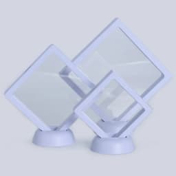 7x7cm 3D Suspension Box Shadow Box Jewelry Display Stand Ring Pendant Holder Protect Jewelry Stone Presentation Case