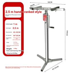 【Hot】2.1M Wall Cabinet Mounting Bracket Hand Cranked Electric Dual-purpose Stainless Steel 100KG Load-bearing Lifting Platform