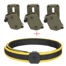 VULPO IPSC Belt & Left Right Speed Magazine Pouch Set Airsoft Competition Shooting Belt And Multi-Angle Rotation Mag Pouch