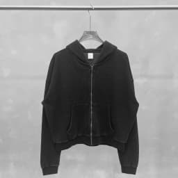Waffle Knit Full Zip Hoodie for Men Vintage Washed Hooded Sweatshirt Casual Loose Cotton Kangaroo Pocket Streetwear Clothes