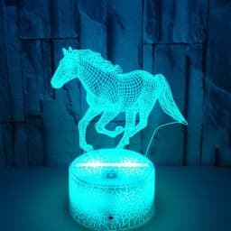 3d Illusion Lamp Led Children's Night Light Horse Table Lamp for Bedroom Holiday Christmas Lights Decoration Gifts for Kids