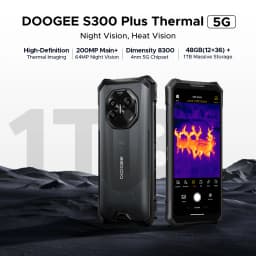 DOOGEE S300 Plus Thermal 5G Rugged Phone Thermal Imaging Dimensity 8300 6.78" 200MP AI Camera 48GB(12+36) RAM 1TB ROM 11000mAh Battery Android 16 66W Fast Charging Smartphone