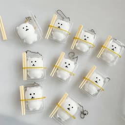 Squishy Toy Cute Tiny Bear Stress Ball Keychain Anti-stress Fidget Toy Self Deprecating Bear Pendant Squeeze Toy