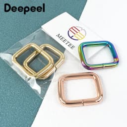 5Pcs Deepeel 13-50mm Metal Ring Buckles for Bags Straps Webbing Belt Connect Clasps Dog Collar Adjust Loop Hook DIY Accessories