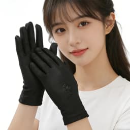 Spring and Summer Embroidered High-Elastic Spandex Gloves, Thickened Women's Dance Performance Gloves, Cycling Etiquette Gloves