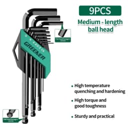 GREENERY Highstrength Allen Key Hex Wrench Set MultiSize Hexagon Spanner Metric Wrench L Type Hex Key For Socket Screws