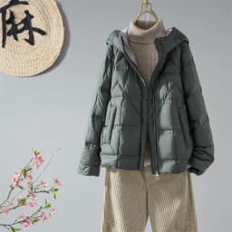 Women's Loose Hooded Down Jacket Ultra Light Portable White Duck Down Winter Coats Fashion Casual Warm Outerwear пуховик JK-249