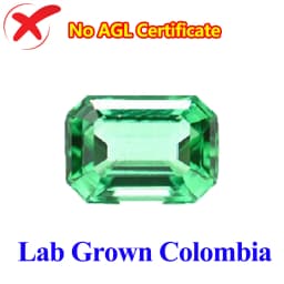 Top Quality Lab Grown Zambia Gemstone Emerald Shape Loose Gemstones Colombia For Jewelry Making with AGL Certificate