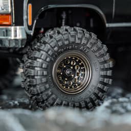 INJORA 39g Black Coating Brass 1.0" Beadlock Wheel Rims for 1/24 1/18 RC Crawler Car Axial SCX24 AX24 TRX4M FCX24 (W1008)