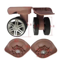 1 Pair Replacement Luggage Wheels for Suitcases Repair Hand Spinner Caster A08 Silent Rubber Wheels Trolley Parts for Suitcase