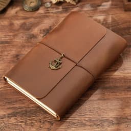 A5 Three Fold Journal Real Leather Notebook Refillable Vintage Style Diary Traveler Note Books Back to School Gift