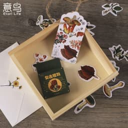 45pcs Retro Forest Series Plant Stickers Set for Scrapbooking Korean Diary Stationery Decorative Planner Sticker Collection