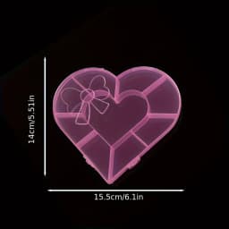 1pc Clear Plastic Multi Shape Storage Box Heart Butterfly Shaped Organizer for Bracelet Rings Nail Beading Storage Display