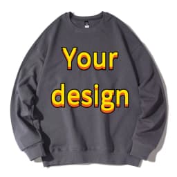 Customized Printed Cotton O Neck Pullover Long Sleeved Sweatshirts Men Women DIY Your Like Photo or Logo Fashion Casual Tops Tra