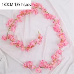 180CM 135 Heads Artificial Cherry Blossom Flower Vine Hanging Flowers Garland for Wedding Party Home Decor Japanese Kawaii Decor