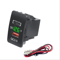 26x45mm Fast Charging Car Charger Socket QC3.0 USB+PD Type-C for Old Honda Fit Accord Civic CR-V HR-V City Odyssey