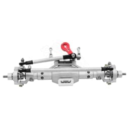 CNC Aluminum Diamond-Shaped Aluminum Alloy Complete Front & Rear Axle for 1/10 RC Crawler Truck Axial SCX10 II 90046 90047