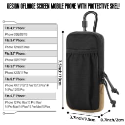 Cell Phone Pouch - Phone Belt Holder Molle Phone Pouch Cell Phone Holder for Belt with Loop, Cell Phone Pouches