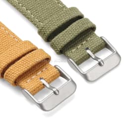20mm Nylon Leather Watch Band High Quality Canvas Soft Strap Military Sport Bracelet for Seiko Quick Release Universal Wristband