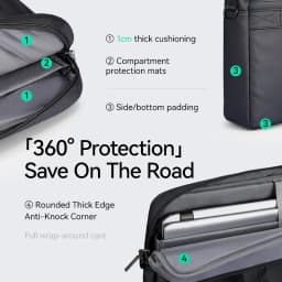 MARK RYDEN Oxford Laptop Briefcase 15.6'' Water Resistant Crossbody Tote Bag for Office Commute