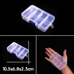 Rectangle Round Square Transparent Plastic Carrying Case For Bead Compartment Adjustable Container Jewelry Storage Box Wholesale