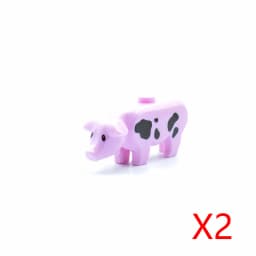 MOC City Animals Building Block Model Farm Ranch Scene Accessories Goat Wolf Pig Owl Flamingo Parrot Bird Zoo Kids Brick Toy T04