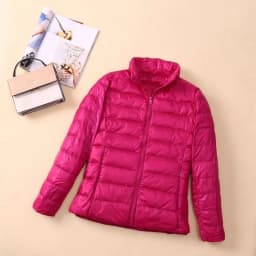 Fashionable Lightweight down Cotton Jacket Women's Short Stand Collar Hooded Slim Fit Autumn Winter plus Size Outerwear