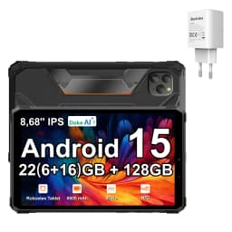Blackview Active 5 Rugged Tablet, 24GB Expand RAM(6+18GB Virtual RAM) 128GB ROM, 8.68 Inch 90Hz IPS Screen, 6600mAh Large Battery, Android 15, Doke AI, NFC, Fingerprint Unlock Waterproof Industrial Tablet