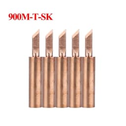 5pcs/set 900M-T Pure Copper Copper Soldering Iron Tip Lead-Free Welding Solder Tip 933.907.951/900M-T-IS/900M-T-1.6D/900M-T-4C