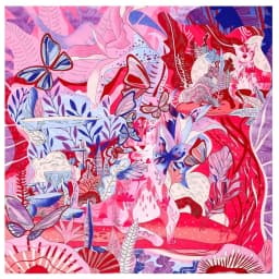 POBING Twill Silk Scarf Women Shawls Forest Animals Print Stoles Bandana Kerchief Hijab Square Scarves Wraps Silk Foulards 130CM