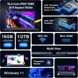 New Laptop Intel Core I7 1165G7 Windows 11 Pro 16GB RAM 1TB 2TB SSD Gaming Laptops 4K HD Office Pc Gamer Fingerprint Unlock