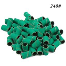 1000pcs Nail Sanding Bands Nail Drill Bit Caps Accessories for Manicure Gel Polish Removing Manicure Tool 80# 120# 180# 240# Set