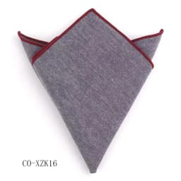 Solid Striped Brown Pocket Square 23CM Cotton Men's Suit Handkerchief Groom Host Hanky Wedding Party Chest Tie Suit Accessories
