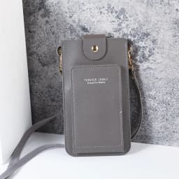2024 new solid color fashion simple shoulder bag slung mobile phone bag women's driver's license card wallet