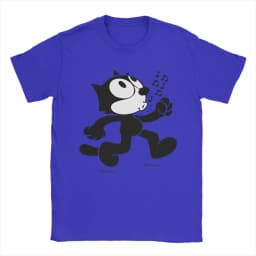 Felixes The Cat Walking T-Shirts for Men Women Fashion 100% Cotton Tees Crew Neck Short Sleeve T Shirt Gift Idea Tops