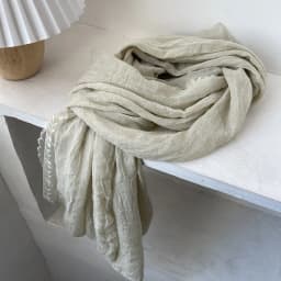 Cotton Linen Lace Splicing Scarf Lady Breathable Super Fairy Tulle Towel Literary Embroidery New Spring and Summer