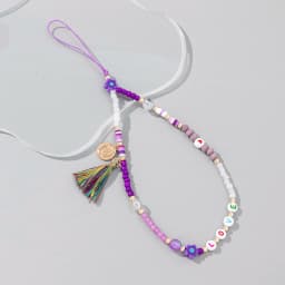 Fashion Acrylic Mobile Phone Chain Five-Pointed Star Pendant Beaded Telephone Lanyard Cellphone Hanging Rope For Women Jewelry