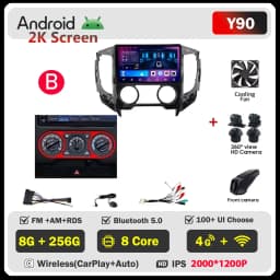 Android Autoradio For Mitsubishi Pajero Sport 3 L200 5 Triton 3 2015- 2019 Car Radio Carplay GPS Navigation Stereo Player WIFI