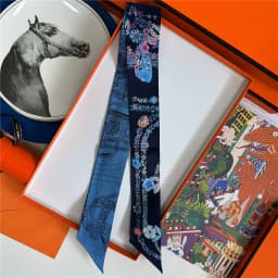 POBING 2025 New Style Binding Handle Hairband Silk Scarf 100% Mulberry Silk Amazon Celebration Twill Silk 5*86CM