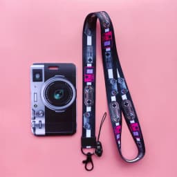 Retro Tape Card Holder Lanyard Camera Neck Strap Credit Card Case ID Badge Holders Credentials Protection Card Holders