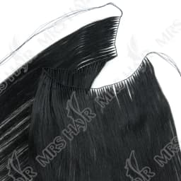 Invisible Feather Hair Bundles Extensions Natural Fish Line Human Hair Non-Remy Invisible Micro Rings Hair Weft 100 Strands