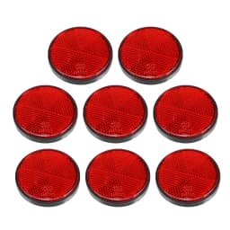 Motoforti 2-8 Pcs Round Stick-on Safety Spoke Reflective Self Adhesive Reflector for Motorcycle Bicycle Bike 56mm Diameter