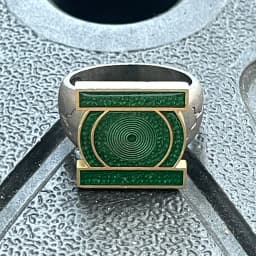 Hot Luminescent Effect Green Lantern Ring Cosplay High Quality Metal Ring For Men Metal Finger Jewelry Accessories