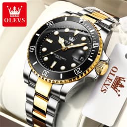 OLEVS Top Original Quartz Watch for Men Diving Series Stainles Steel Waterproof Man Watch Fashion Luxury Brand Men's Wristwatch